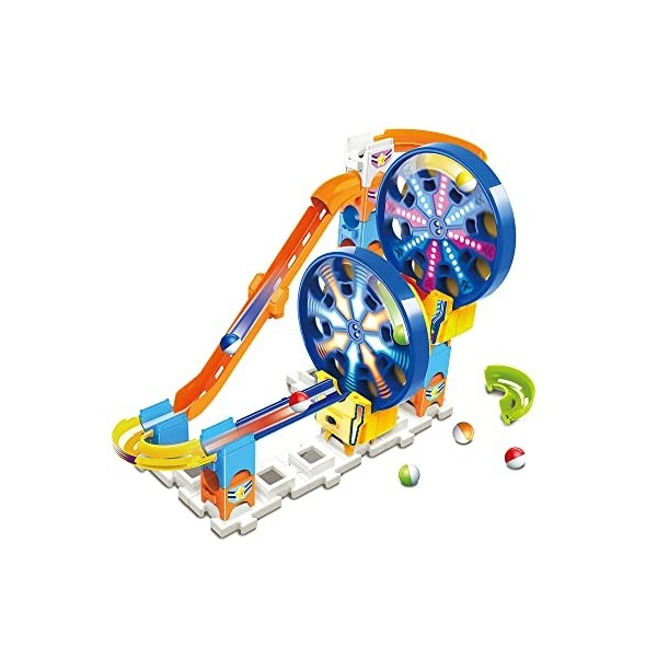 VTech - Marble Rush, Circuit à Billes Électronique Fun Fair Set Electronic M300E, Jeu de Construction, 26 Pièces, 5 Billes, C