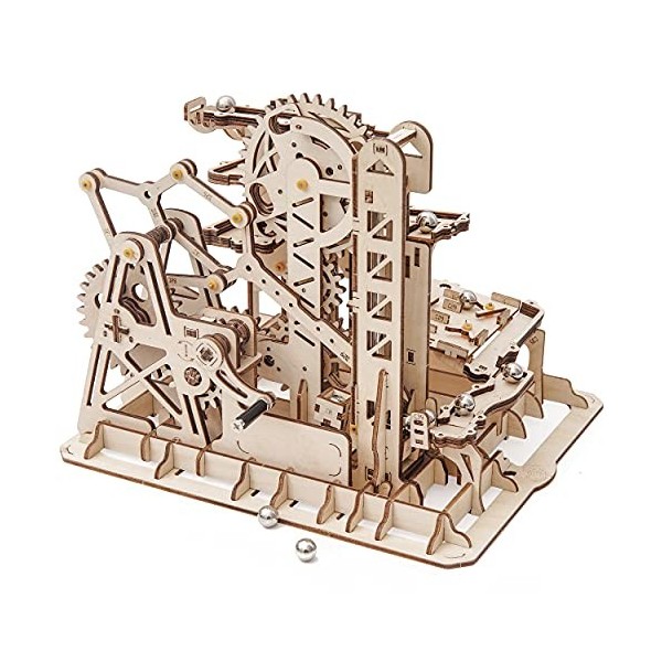 Robotime Puzzle Bois Montagne Russe 3D Construction Circuit a Bille en Bois Maquette Bois 3D