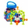 Zhangpu Jouets Ventouse, 48pcs Sucker Toys Silicone, Sucker Dart Toy, Blocs de Construction en Silicone, Jouet de fléchette A