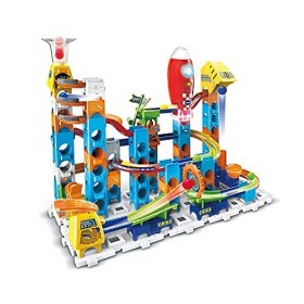 VTech - Marble Rush, Circuit à Billes Électronique Rocket Set Electronic M100E, Jeu de Construction, 79 Pièces, 10 Billes, Ca