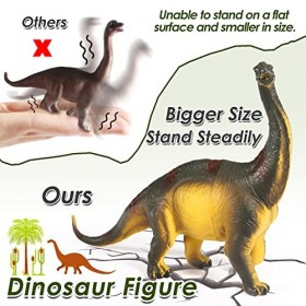 BUYGER Dinosaure Jouet avec Tapis de Jeu pour Enfant 3 4 5 Ans, 58 Pièces Figurines de Dinosaures Puzzle Clôture de Montage R