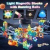 4-Pejiijar Jeu Construction Magnetique Enfant 75 Pièces Blocs Construction Magnétiques, Jouet Educatif 3D Créatif, Magnetic B