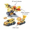 VTech - Switch & Go Dinos Crash, Dinosaure Sonore Zyrex, le T-Rex, Jouet 2 en 1 Transformable en Voiture de Rallye, Bataille 