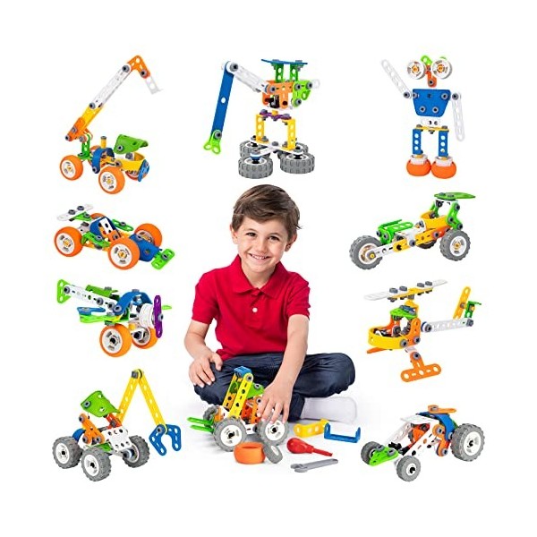 Wisplye Blocs de Construction pour Enfants, Apprentissage la Construction Jouets, STEM Éducatif et Créatif Jeux Cadeaux pour 