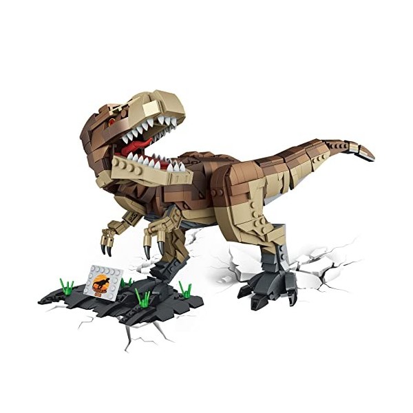 Wothfav Juguete de Construcción de Dinosaurio, 939 Piezas Bloques de Dinosaurios, Figuras T-Rex Bloques, Sistema de Construcc