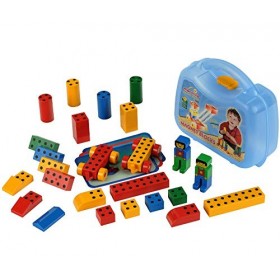 Theo Klein 635 Metico Mallette Basic Mm 25 Briques Aimtées De Formes Et De Couleurs Différentes 6 Fiches-Modèles Dimensions D