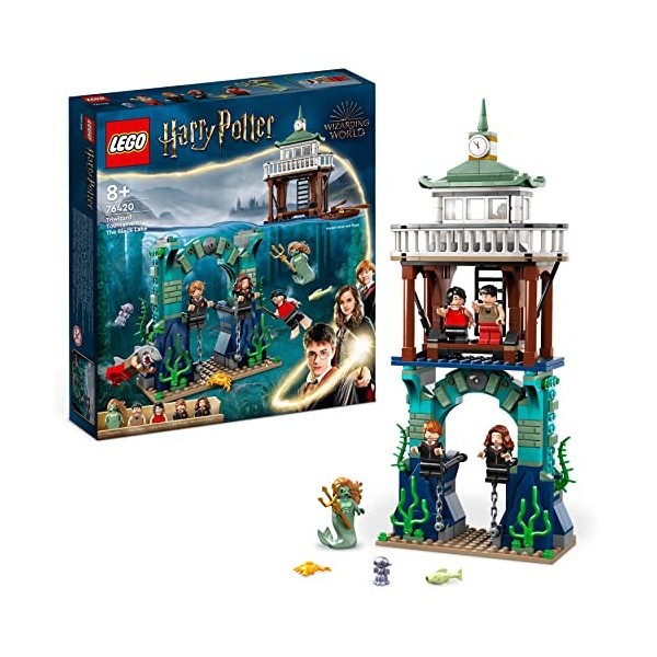 LEGO 76420 Harry Potter Le Tournoi des Trois Sorciers : Le Lac Noir, Jouet avec Maquette de Bateau et 5 Minifigurines, Constr