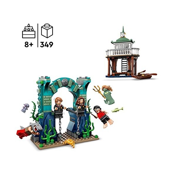 LEGO 76420 Harry Potter Le Tournoi des Trois Sorciers : Le Lac Noir, Jouet avec Maquette de Bateau et 5 Minifigurines, Constr