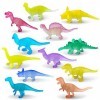 Lovesmile Dinosaure Figurine, 36 Pièce Dinosaure Plastique Figurine, Jouet Dinosaure, Brillent dans Le Noir Figurines Dinosau