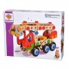 Heros - 100039085 - Jeu Construction Bois - Construction Camion Pompier - 155 Pièces Bois