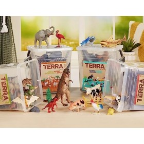 Terra by Battat- Prehistoric World Les Animaux du Monde Prehistorique – Assortiment de Figurines de Dinosaures dans Une Boite