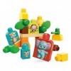 Mega Bloks First Builders Les Amis Safari, jeu de 30 blocs de construction à base de plantes, jouet pour bébé et enfant de 1 