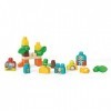 Mega Bloks First Builders Les Amis Safari, jeu de 30 blocs de construction à base de plantes, jouet pour bébé et enfant de 1 