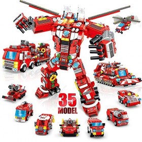 OKKIDY Robot Briques de Construction Jouets pour garçons 6 7 8 9 10 Ans 836 pièces Jouet de Construction 35 en 1 STEM bâtimen