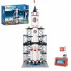 BRICK STORY City Navette Spatiale, Jeux de Construction, Vaisseau Spatial, Fusée Jouet avec Astronaute, Cadeau Fille et Garço