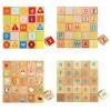 Lewo 26 PCS Blocs de Bois ABC Blocs Jeux de Construction Très Grand Alphabet Letters Block Set Jouets Éducatifs Montessori po