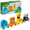 LEGO DUPLO My First Animal Train 10955 Pull-Along Toddlers’ Animal Toy with an Elephant, Tiger, Giraffe and Panda, New 2021 