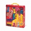 B. Toys - Blocs de Poils Stackadoos - 68 Blocs de Jouets dans Une Pochette de Rangement - sans BPA STEM Toys Blocs de Constru