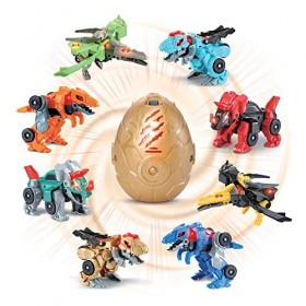 VTech - Switch & Go Dinos Surprise, Œuf de Dinosaure, Jouet Sonore Transformable, Jeu de Construction, 8 Modèles à Collection