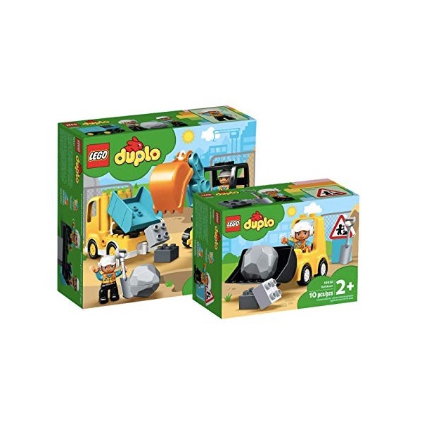 Collectix Lego Duplo 10931 Ensemble pelleteuse et camion + chargeur sur roue 10930