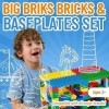 Strictly Briks Blocs de Construction pour Enfants et Tout-Petits, Ensemble de Grosses Briques Classiques et plaques de Base, 