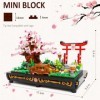 OundarM Ensemble de Mini Blocs de Construction Japonais Sakura Courtyard Bonsai, Collection botanique de Fleurs de Cerisier p