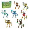 Ensemble de Blocs de Construction My Singing Monster, 7 en 1 Figurine Wubbo Monster, Jouet de Jeu Musical Mignon, Cadeaux pou