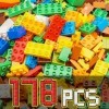 WYSWYG Grands blocs de construction 178 pièces, compatibles avec les briques Lego Duplo, cadeau pour garçons et filles, pour 