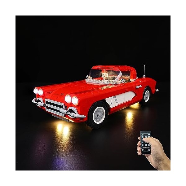 Kyglaring Kit déclairage LED sans modèle - Compatible avec Lego-10321 Icons Corvette Toy Car Building Blocks Model Set - L