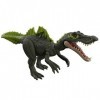 Jurassic World Figurine Dinosaure articulée Ichthyovenator, Attaque Rugissante, sons et mouvements, avec code ADN scannable, 