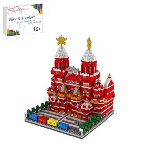 APRILA Technic World Famous Architecture for Red Square in Moscow Building Set, 2384Pcs Mini Nano Block Architecture Model Bu