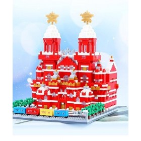 APRILA Technic World Famous Architecture for Red Square in Moscow Building Set, 2384Pcs Mini Nano Block Architecture Model Bu