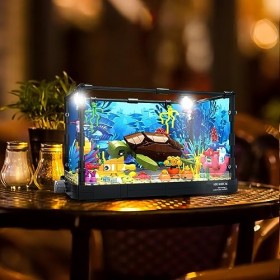 JMBricklayer Creator Fish Tank 21106 Blocs de construction pour aquarium avec LED Jouet Animaux Idéas Cadeaux pour adultes et