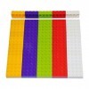 LEGO Parts and Pieces: Assorted 2x4 Bricks Light Orange, Lime, Purple, Red, White - 50 Pieces