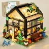 OKKIDY Toys Flower House Ensemble de Construction, Flower House Ensemble de Jouets Create Cozy House, Street View Flower Frie