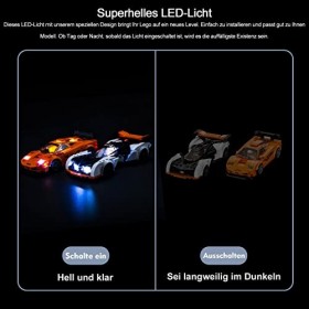 Kit déclairage LED pour Lego 76918 Speed ​​​​Champions McLaren Solus GT & McLaren F1 LM Pas Un modèle Lego , Kit déclairag