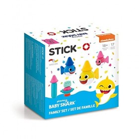 Stick-O Blocs de Construction magnétiques pour Enfants à partir de 1 an Jouets éducatifs avec Aimant Bébé Requin Famille Ense