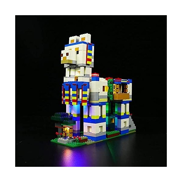 BrickBling Kit déclairage LED pour Lego 21188 Minecraft The Lamadorf Set Pas de modèle Lego , Décoration DIY Kit déclairag