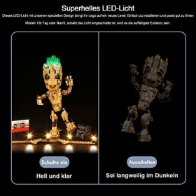 Set déclairage LED pour Lego 76217 Marvel I Am Groot Toy, Set déclairage LED pour Lego I Am Groot Creative Gift Set décla