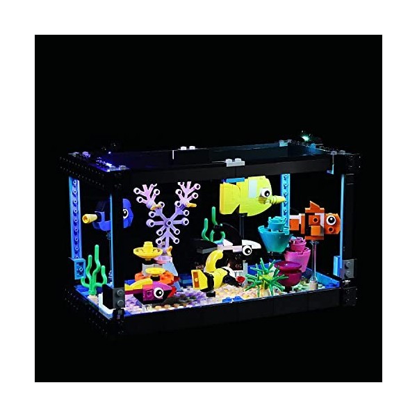 Kit déclairage LED pour aquarium LEGO, ensemble déclairage LED pour Lego 31122 Creator 3 en 1 Chevalet et coffre au trésor 