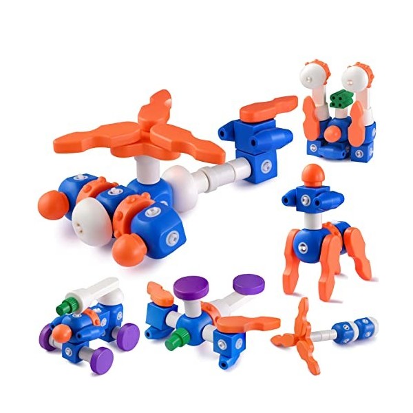 EPPO Blocs de construction pour les tout-petits, jouets de construction STEM pour enfants pour apprentissage précoce éducatif