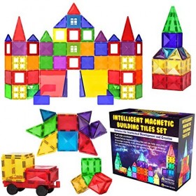 Desire Deluxe Ensemble de Blocs et Briques Magnétiques de Construction - Jouet éducatif pour enfants, filles et garçons 3, 4,