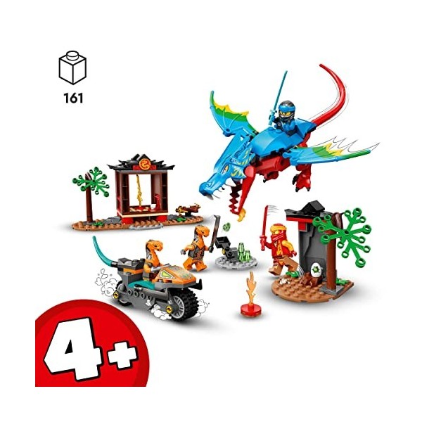 LEGO 71759 Ninjago Le Temple du Dragon Ninja, Ensemble de Jouet et de Figurine avec Moto, Comprend la Figurine NYA pour Proté