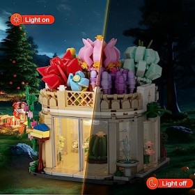 VEPOWER Jeu de Construction Maison du Succulents avec lumière LED kit, modélisation de Maison Succulents de Ville, Jeu de Con