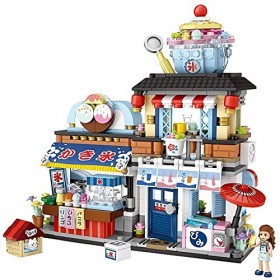 LOZ 1219 Building Blocks Japanese Market Series Japanese Ice Cream Store Creative Educational Toy Construction Toy