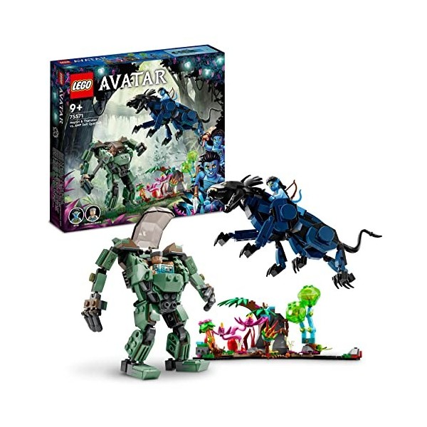 LEGO 75571 Avatar Neytiri et Le Thanator vs. Quaritch dans l’Exosquelette AMP, Jouet de Construction, Figurine Robot, Pandora