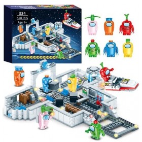 Jeu de Construction en Peluche pour Enfants - Jouet Classique pour Enfants - Mini Statues - Mode de Jeu 334-528pièces 