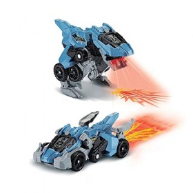 VTech - Switch & Go Dinos Fire, Dinosaure Sonore Lazor, le Super Vélociraptor, Jouet 2 en 1 Transformable en Voiture de Cours