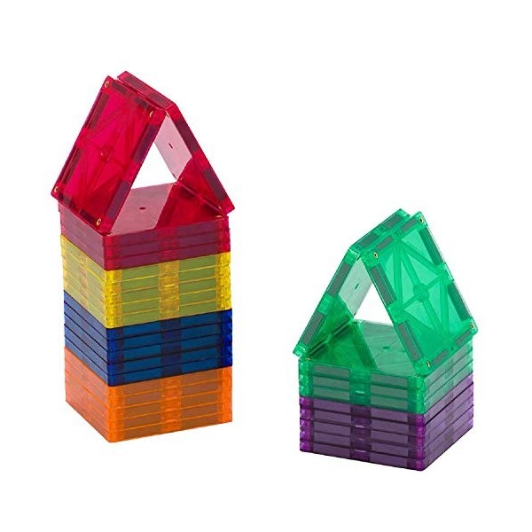 Playmags Kit de démarrage - Ensemble de 30 carrés : maintenant avec des aimants plus puissants, des carreaux magnétiques robu