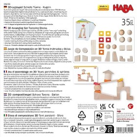 HABA Jeu dassemblage 3D Ça penche-Jouet en Bois Enfant-4 ans-306793, 306793